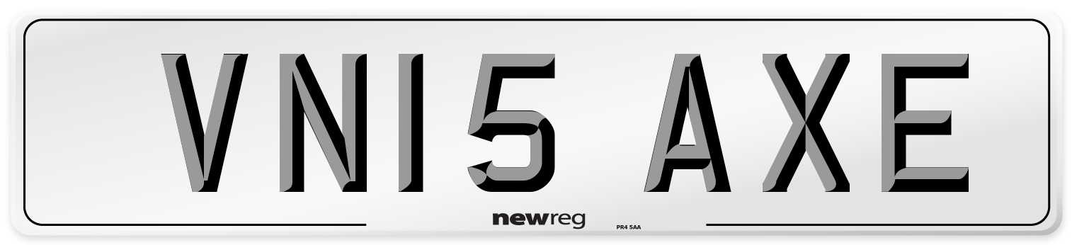 VN15 AXE Number Plate from New Reg